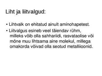 Valgu struktuur #10