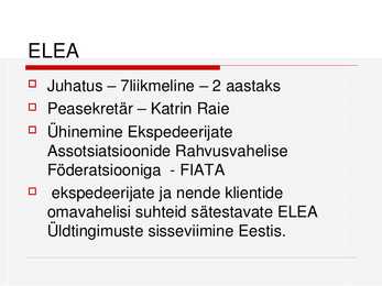 ELEA Organisatsioon #7