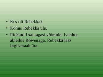 Ivanhoe #3