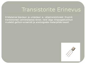 Transistorid #3