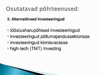 Eesti Vabariigi rahaasutused ja nende poolt pakutavad põhiteenused #20