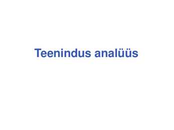 Teenindusanalüüs