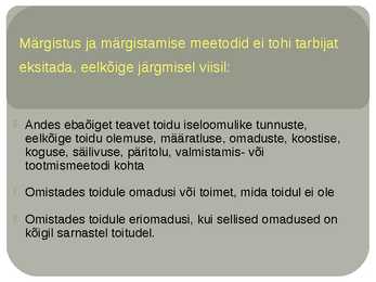 Külmutatud toidu käitlemine ja märgistamine #7