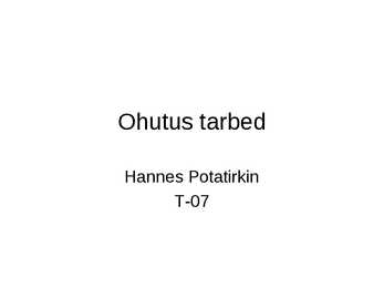 Ohutusvarustus