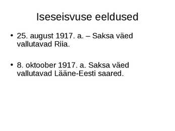 Eesti iseseisvumine #14