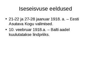 Eesti iseseisvumine #20