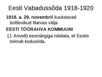 Eesti iseseisvumine #32