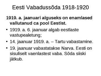 Eesti iseseisvumine #34