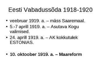 Eesti iseseisvumine #36