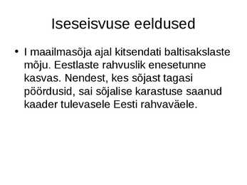 Eesti iseseisvumine #6