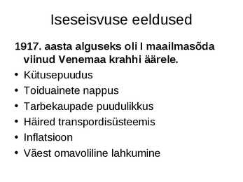 Eesti iseseisvumine #7