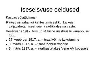Eesti iseseisvumine #8