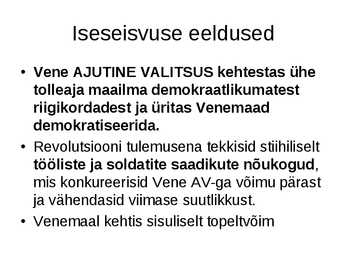 Eesti iseseisvumine #9