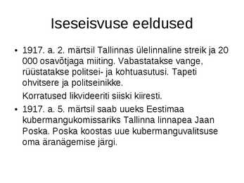 Eesti iseseisvumine #10