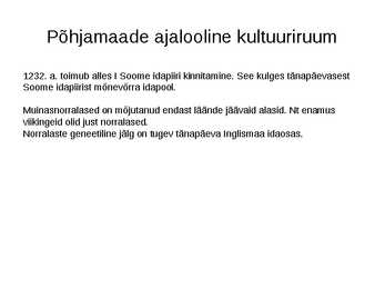 Põhjamaade ajalugu #10