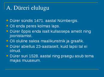 Albercht Dürer #2