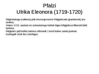 Rootsi 1719 - 1772 #8