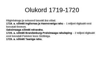 Rootsi 1719 - 1772 #10