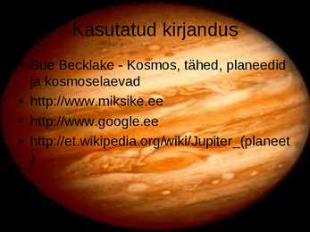 Jupiteri ettekanne #9
