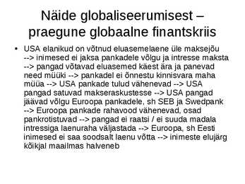 Globaliseerumine #2