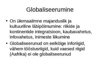 Globaliseerumine