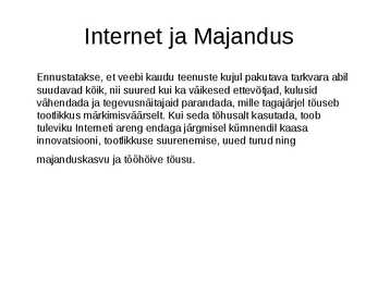 Internet ja meie põlvkond #9