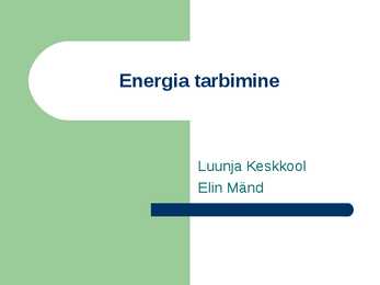 Energia tarbimine
