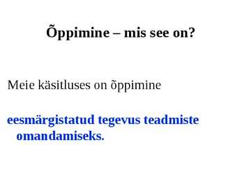 Õppimine #2