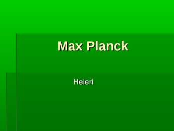 Max Planck