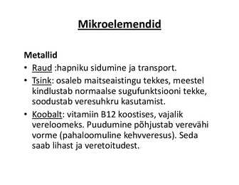 Mikroelemendid ja vesi #3