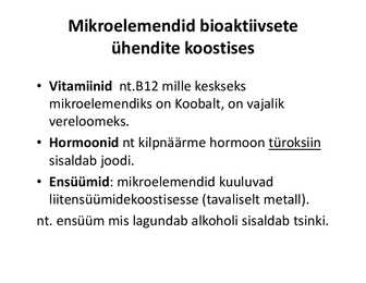Mikroelemendid ja vesi #4