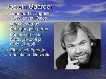 Jostein Gaarder-Sofie maailm-esitlus #2