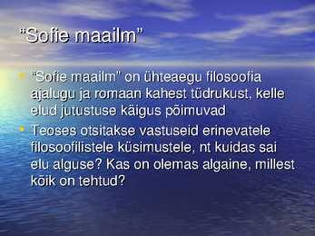 Jostein Gaarder-Sofie maailm-esitlus #5