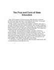 Pros and Cons of state education
