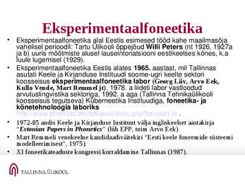 Keeleteaduse loengu materjal #3