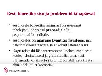 Keeleteaduse loengu materjal #5