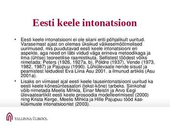 Keeleteaduse loengu materjal #8