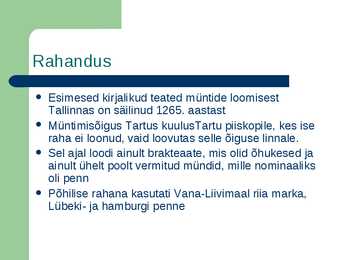 Eesti majandus 15-17-sajand #6