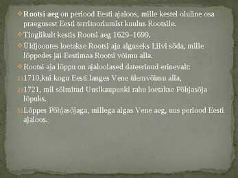 Rootsi Aeg Eestis #2