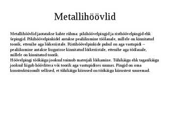 Tööpingid ning -vahendid #4