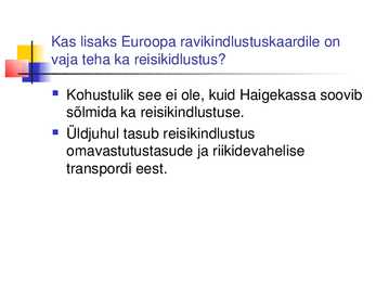 Sotsiaalkindlustus ja tervishoid #13