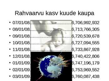 Rahvaarvu kasv-inimtegevuse mõju keskkonnale #5