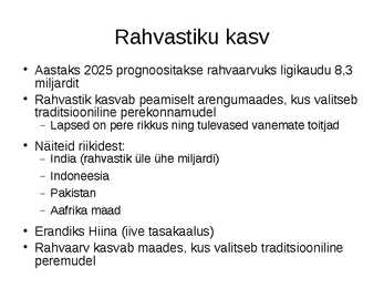 Rahvaarvu kasv-inimtegevuse mõju keskkonnale #6