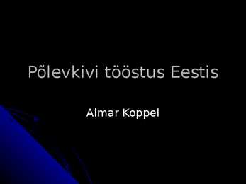 Põlevkivi