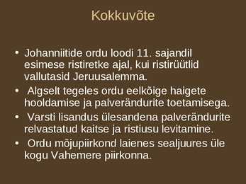 Johanniitide Ordu #9