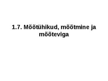 Sissejuhatus füüsikasse #16