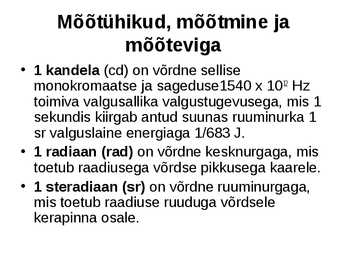 Sissejuhatus füüsikasse #20