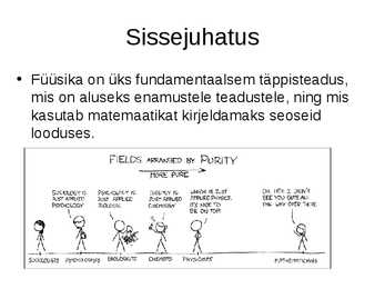 Sissejuhatus füüsikasse #3