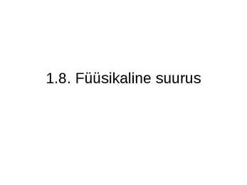 Sissejuhatus füüsikasse #22