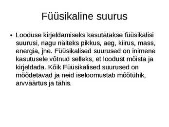 Sissejuhatus füüsikasse #23